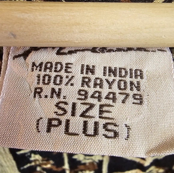 Vintage Boho Nature-inspired Full Tribal Print Geometric Maxi Dress Belted Plus - Picture 3 of 4